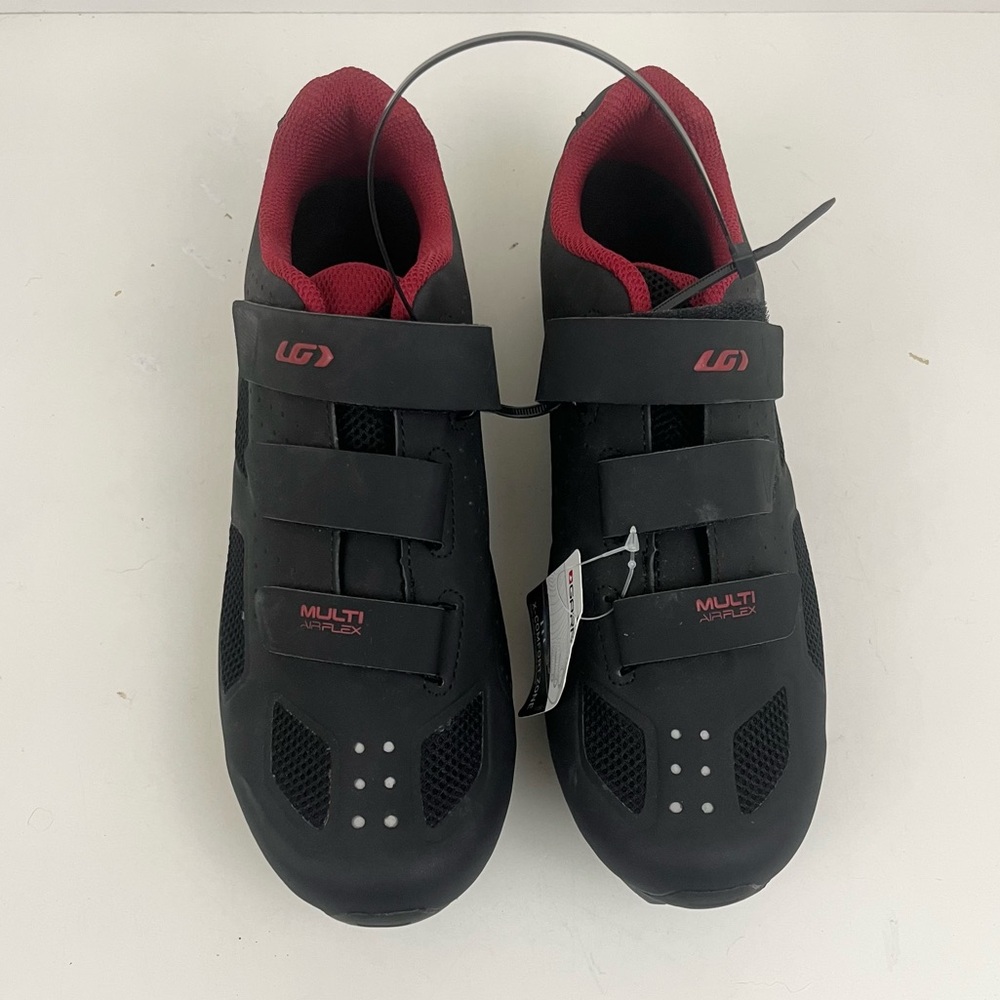 Louis Garneau Black Red Multi Air Flex Bike Cycle Shoes Men’s Size 9.5
